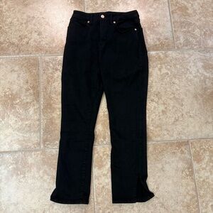 Good American Black Straight Leg Jeans